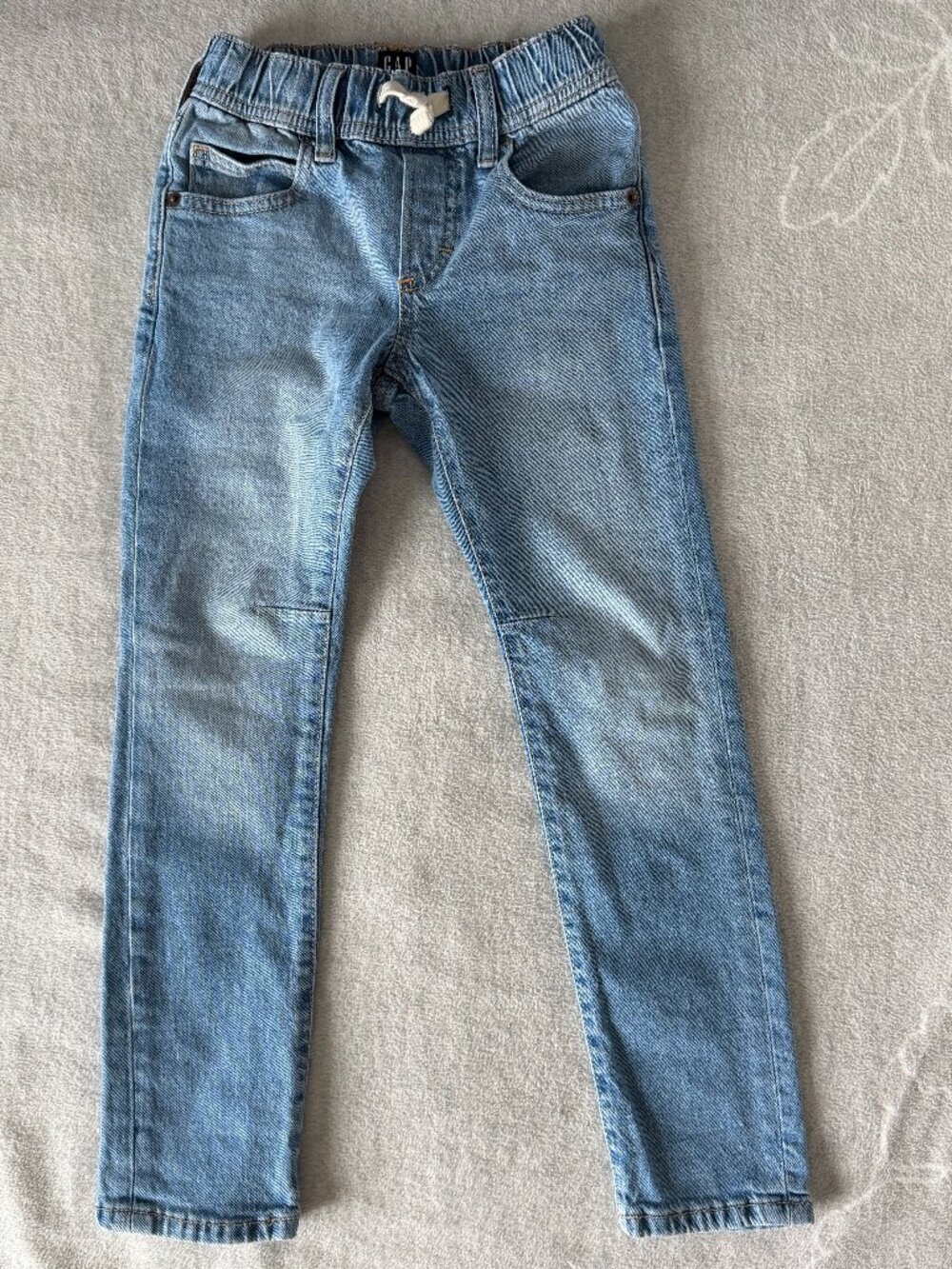 GAP Barrel Leg Pull-On 5 pocket Adjustable Waist Stretch Slim Jeans